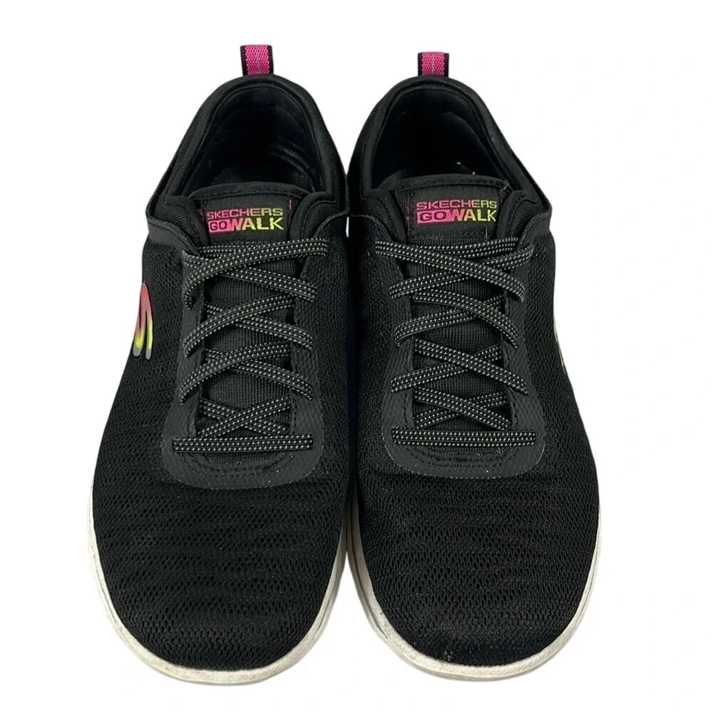 Skechers Go Walk Blossom‎ Wind Classic Washable Sneakers Womens Size 8.5 Black